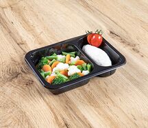 Овощи паровые с котлетой куриной паровой