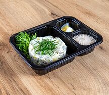 Салат из трески горячего копчения