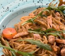 Паста с лососем