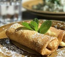 Блинчики с бананом и нутеллой