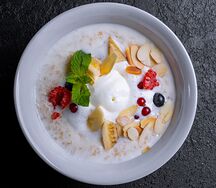 Каша овсяная с мороженым