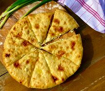 Пирог с творогом и зеленью