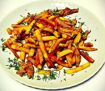 Картофель, жаренный с мясом