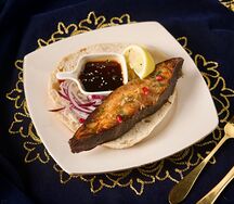 Палтус на мангале 