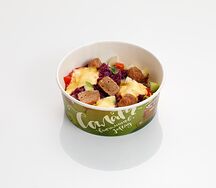 Салат с веганскими фрикадельками