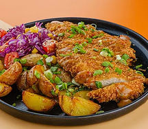 Картофель с хрустящим цыплёнком