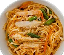 Удон с курицей в соусе унаги