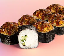 Запеченный ролл с мидиями