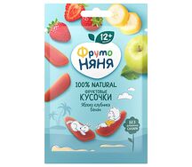 Фруктовые кусочки ФрутоНяня Яблоко-клубника-банан