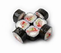 Маки ролл с гребешком