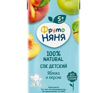 Сок ФрутоНяня Яблоко-персик