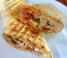 Шаурма на углях со свининой