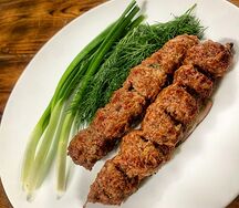 Люля-кебаб из говядины на углях