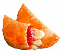 Чебурек с клубникой и бананом