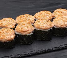 Запеченный курица и грибы
