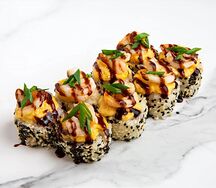 Запеченный ролл с креветкой