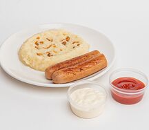 Пюрешка с куриной колбаской