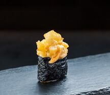 Запечённый гункан с морским гребешком
