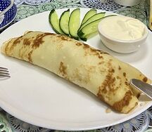 Блинчик с ветчиной и сыром