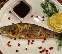 Сибас на мангале