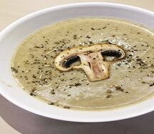 Крем-суп грибной с гренками