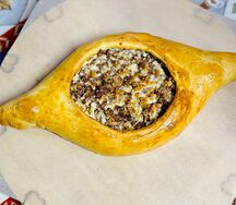 Хачапури открытые с грибами