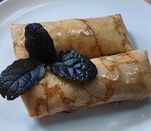 Блины с ветчиной и сыром
