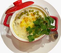Язык свиной, запеченный в сливочно-ореховом соусе