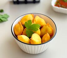 Жареные пельмени с мясом 