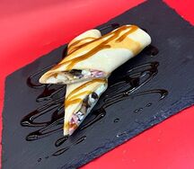 Блин с грибами и ветчиной 
