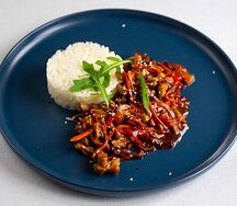 Свинина по-итальянски с рисом