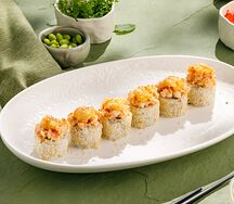 Запечённый ролл с креветкой