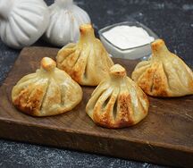 Жареные хинкали с сыром 