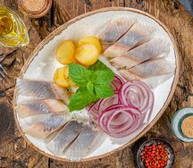 Сельдь по-московски с картофелем