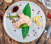 Стейк из сёмги на пару