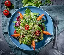 Руккола с креветками