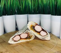 Шаурма Дог Ветчина и сыр с двумя филейными сосисками