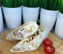 Шаурма Грибная со свининой, грибами и грибным соусом