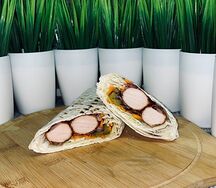 Шаурма Дог Мясной с беконом и двумя филейными сосисками