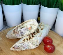 Шаурма Грибная с курицей, грибами и грибным соусом