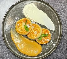 Сырники с муссом из кокосовой сгущенки Д