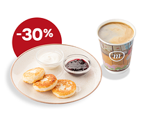 Фирменные сырники и Американо