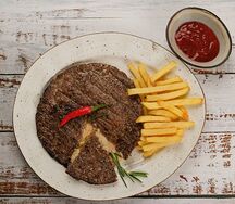 Стейк с сыром