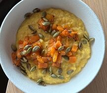 Пшенная каша с тыквой и манго