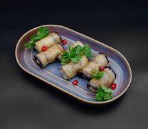 Рулетики из баклажанов с орехами