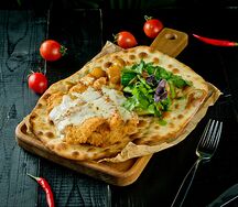 Цыпленок с овощами и фокаччей