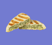 Грилата с брынзой и зеленью