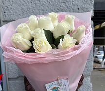 Букет из 11 белых роз эквадор