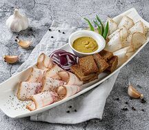 Соленое сало копченое