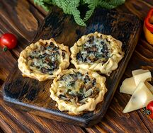 Перепечки с грибами